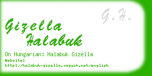 gizella halabuk business card